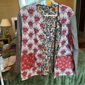 Reversible Quilted Patchwork Printed Jacket